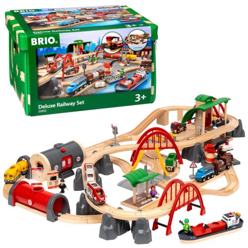 BRIO (ブリオ) レールロードデラックスセット 33052 客体馬齢 3歳~ 手あそび 手あそび 木製手あそび 木製軌跡 軌跡仕掛ける 差し上げ物（生まれ落ちる日/クリスマス）