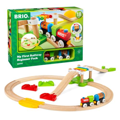 BRIO (ブリオ) マイファースト ビギナーセット [全18ピース] 33727 対象年齢 1歳半~ おもちゃ 玩具 木製おもちゃ 木製レール レールセット プレゼント（誕生日/クリスマス）