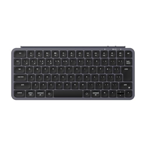 Keychron B1 Pro ウルトラか細い 無線電話鍵盤、ZMKカスタマイズ、シザースイッチ、2.4 GHz/Bluetooth 5.2/有線繋ぎ合わせる、ロングバッテリーライフ、Mac Windows リナックス相応う (空白文字薄墨色（かな印字なし）, JISレイアウト)