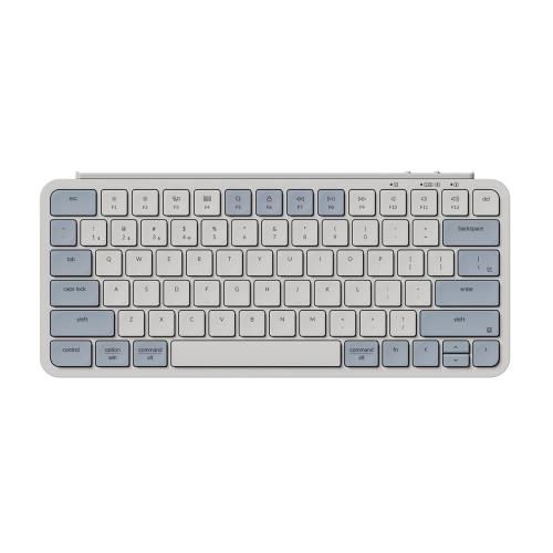 Keychron B1 Pro ウルトラか細い 無線電話鍵盤、ZMKカスタマイズ、シザースイッチ、2.4 GHz/Bluetooth 5.2/有線繋ぎ合わせる、ロングバッテリーライフ、Mac Windows リナックス相応う (レトロブルー, USレイアウト)