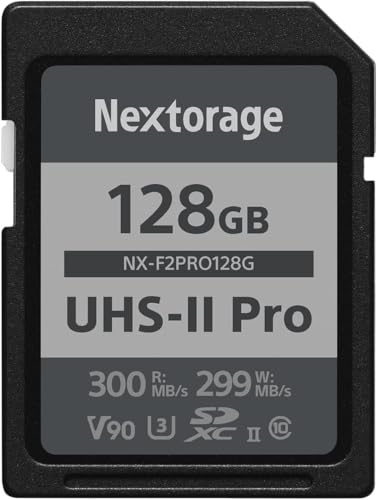 Nextorage 日本製造業者 UHS-II V90 128GB SDXC SD歌留多 最大限度読出しす早さ300MB/s 最大限度書きとどめるす早さ299MB/s 高性能pSLC閃光電球記憶装置積み上げる 弾丸道路連写 4K/8K録画 F2PRO続きもの NX-F2PRO128G ネクストレージ 記憶装置歌留多