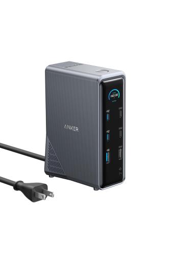 Anker Prime 縛ステイション (14-インチ-1, Dual Display, 160W) USB PD最大限度100W最終生産物相応うUSB-Cアップストリームポート Built-インチ GaN AC-DCワット数とり備える積み上げる 10Gbps高・