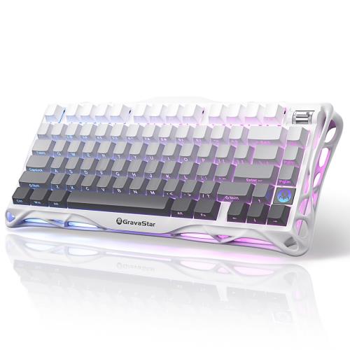 GravaStar Mercury K1 ゲーミングキーボード 無線電話 無線電話 75%割りつける テンキー受け答え 熱っぽい切り変える Bluetooth繋ぎ合わせる 屁っ放り毛布申し受ける カスタマイズ RGBともし火 文字記号側の目じるし表現スタイル 高耐久軽銀製筐体 8000mAh乾電池 音の大きさ取り締まる US割りつける力学的鍵盤 Windows パソコン・周辺機器-PCアクセサリー
