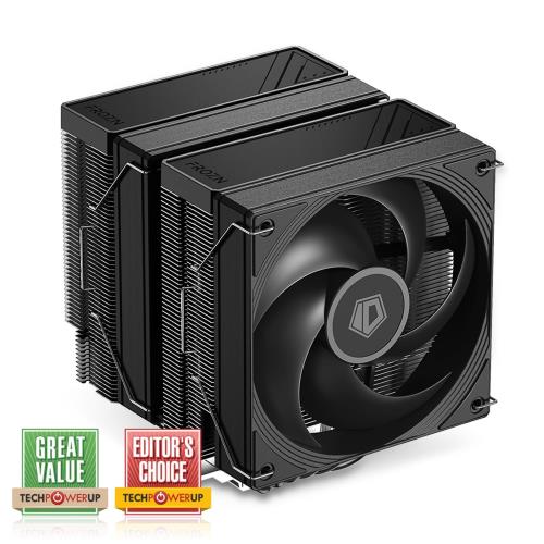 ID-COOLING FROZN A620 PRO SE - ブラックアウトデュアルタワーエアCPUクーラー、6本の6mm熱管、デュアル120x120x25mm静音ファン、Intel LGA1700/1851/1200/115X対応；AMD AM4/AM5（高さ157mm)