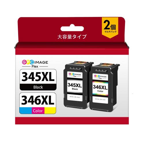 GPC Image Flex キャノン 用 BC-345XL BC-346XL 大容量リサイクルインク Canon 対応 345 346 TS3330 TS3130S TS203 TS3130 TR4530 インク 新・旧パッケージ任意発送