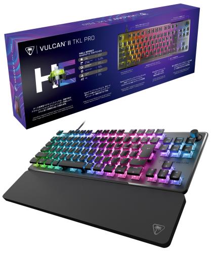 TURTLE BEACH ラピッド銃の引き金 積み上げる ゲーミングキーボード Vulcan II TKL Pro リアクタップ(SOCD洗浄剤/ラピトリ一斉に可) 変数アクチュエーション 日本語割り付ける 有線 黒いこと/黒 ホールエフェクトアナログ テンキー受け答え RGB Windows製造会社言いはなつ2年+言いはなつ6ヶ月