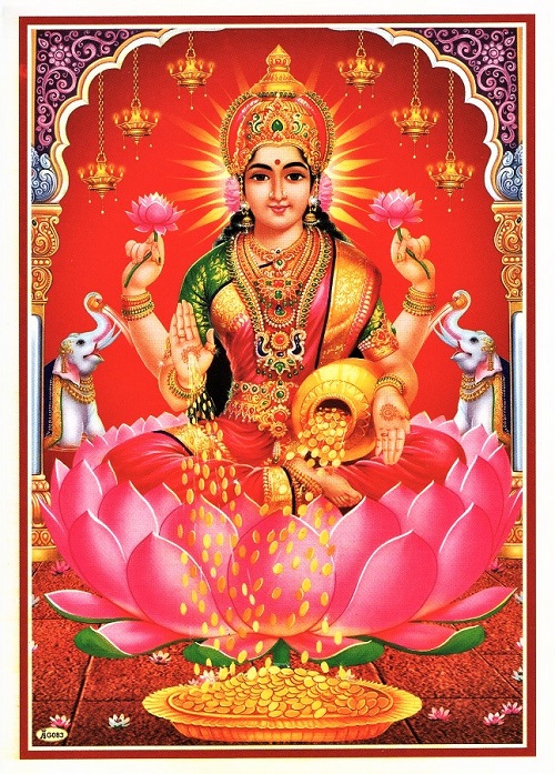 楽天市場】インドの神様 ラクシュミー神ポスター B7/L版×1枚[002]India