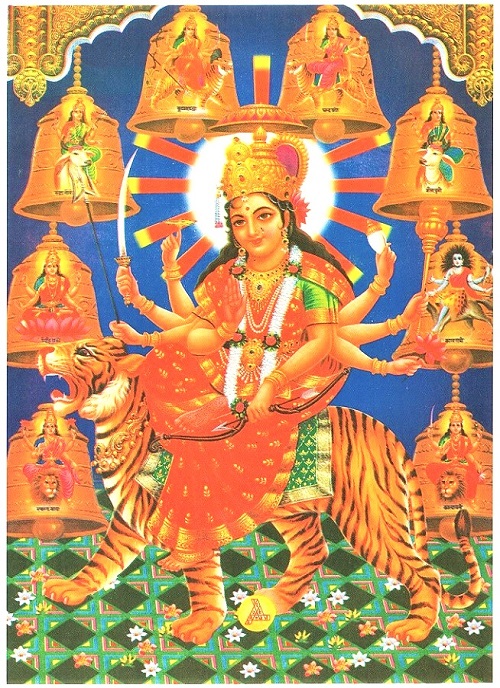 楽天市場 インドの神様 ドゥルガー神お守りカード 1枚 002 India God Durga Small Card Charm 戦い 破壊 殺戮 討伐 戦争 勝利 正義 新生 インド風水アイテムのｐｒａｎａ