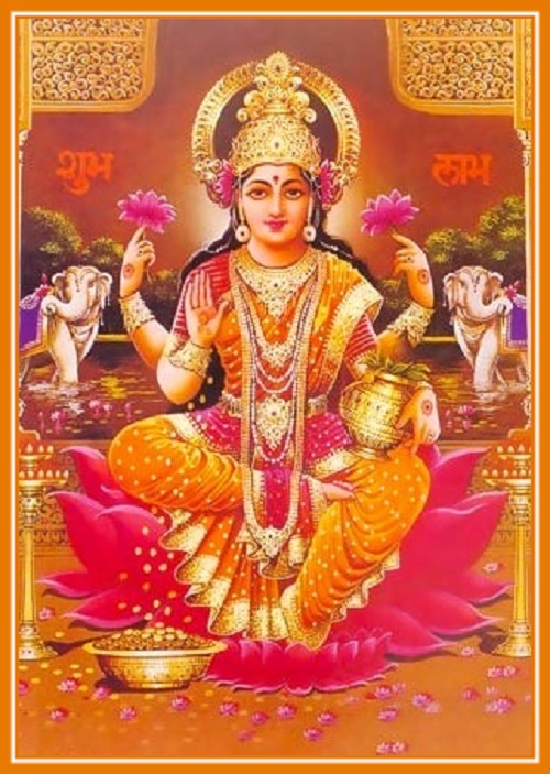 楽天市場】インドの神様 ラクシュミー神お守りカード×1枚[006