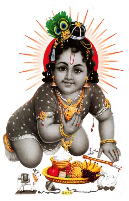 楽天市場 インドの神様 クリシュナ神 幼少期 のステッカー 中 1枚 D 1m India God Krishna Medium Sticker Charm 神聖 知 愛 美 魅力 魅了 お守り インド風水アイテムのｐｒａｎａ