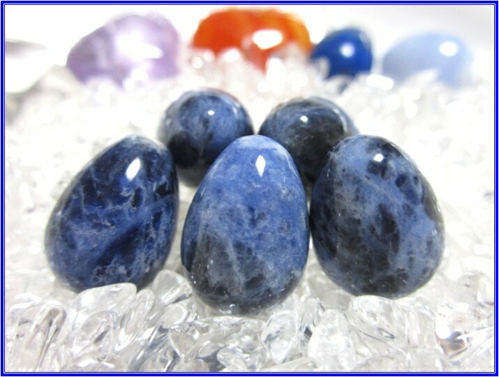 楽天市場】【パワーストーン】ソーダライト（方ソーダ石） タンブル