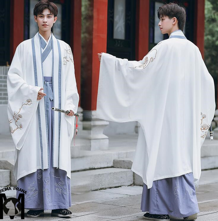 コスプレ衣装 大人 男女兼用 チャイナ服 中華服 華流 時代劇 コスチューム フェニックス 龍刺繍 エスニック 中国 古代 カンフー衣装 ハロウィン コスプレ 唐時代 昭和 王子様 姫様 将軍 仮装 変装 長袖2点セット 振袖羽織付き3点セット 袴風 中華ドラマ衣裳