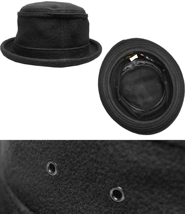 New York Hat ニューヨーク笠 ポークバレル法案タルトハット 55 Wool Stingy Black Charcoalgray Cannes Encheres Com