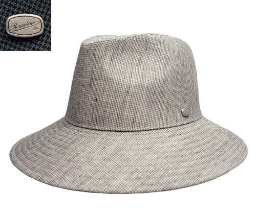 ボルサリーノ Borsalino ツバ広マニッシュハット BS647 グレー 紺