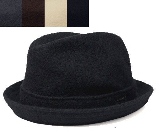 カン決勝点 KANGOL かぶり笠 かぶり笠 中折れ WOOL PLAYER 羊毛 電気蓄音機 Black DarkFlannel Tobbaco White Dk.Blue 馬鹿でかい大いさ XXL メンズ レディース