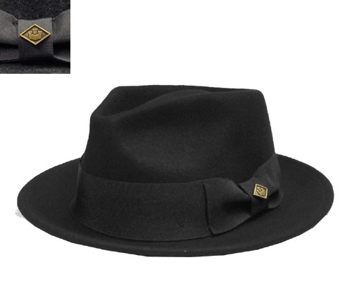 Goorin Brothers グーリン ブラザーズ Smokey スモーキー Black Gray 帽子 ハット フェルトハット ツバ長 ツバ広 中折れ 紳士 婦人 メンズ レディース 男女兼用