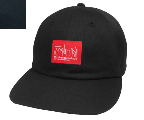 Manhattan Portage マンハッタンポーテージ MP001-18A00 Twill 6P ANEL CAP BLACK NAVY 日本製 シンプル キャップ カジュアル ストリート 野球帽 メンズ レディース 男女兼用