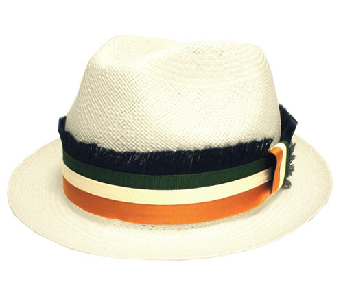 CHRISTYS LONDON クリスティーズ ロンドン CPN100415 Carnaby Panama ナチュラル フリンジ ストライプ パナマ ストロー 中入れ 帽子 天然草 高級 イギリス製 紳士 婦人 メンズ レディース 男女兼用