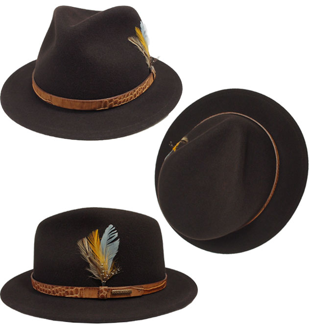 海外限定 帽子 ステットソン STETSON ST833 VASHON こげ茶 黒 高級