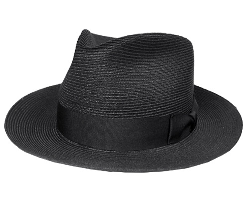 鳥打ち帽 ステットソン STETSON ST167 LUCCA クロ 御膳上等 ヘンプ かぶり笠中折れ 亜米利加製 かんかん帽 メンズ レディース ハット-バッグ・小物・ブランド雑貨