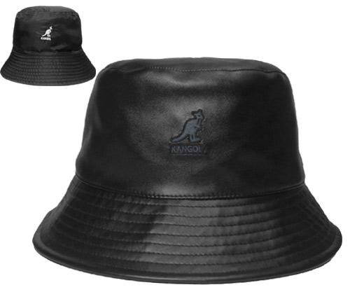 カン決勝点 KANGOL SMU Faux L RV Short Bucket BLACK 日本制限事項 リヴァーシブル 井戸釣瓶かぶり笠 メンズ レディース