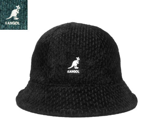 カン目的地 KANGOL Velour Slub Casual BLACK FANFARE 井戸釣瓶かぶり笠 メンズ レディース 帽子-メンズ帽子-バッグ・小物・ブランド雑貨