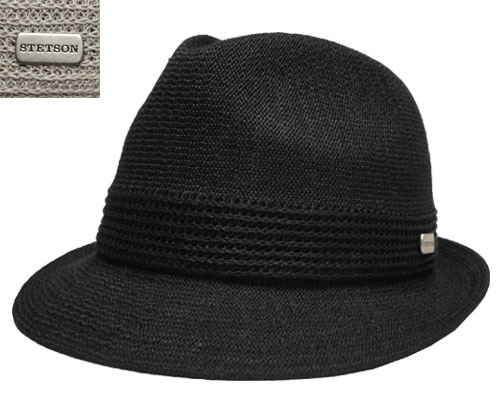 帽子 ステットソン STETSON SE105 マニッシュ ハット 黒 グレー 日本製 高級 日よけ メンズ レディース｜PRAST