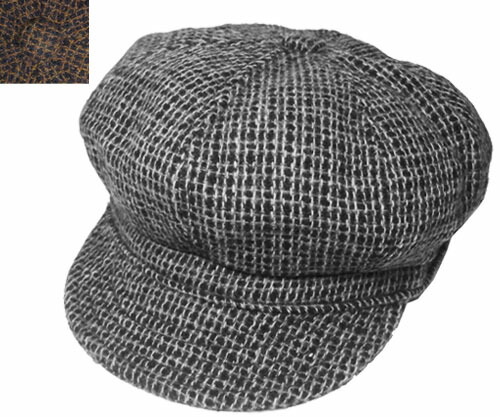 New York Hat ニューヨークハット キャスケット 9054 SQUARE SPITFIRE Black Brown
