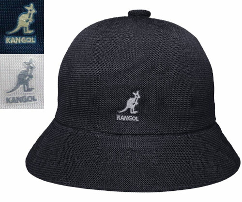 KANGOL TROPIC CASUAL カンゴールトロピック 心地好い WHITE BLACK INK かぶり笠 山高帽子 井戸釣瓶かぶり笠 メンズ レディース