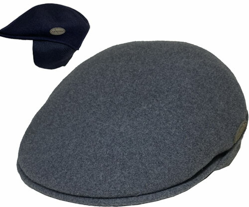 KANGOL（カンゴール） ハンチング WOOL504 EARLAP DK.FLANNEL DK.BLUE 耳当て付き メンズ レディース｜PRAST 8,085円