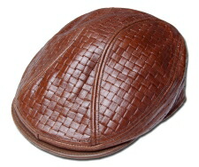 New York Hat（ニューヨークハット）レザー ハンチング 9270 BASKETWEAVE 1900 Brown