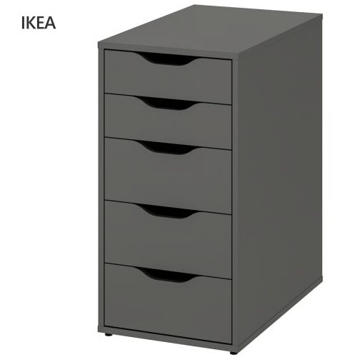 ＊202403 ALEX アレクス 引き出しユニット ダークグレー 36x70cm 引き出しユニット キャビネット 抜け落ち防止ストッパー付 強度 丈夫 軽量 IKEA イケア おしゃれ 家具 105.888.96