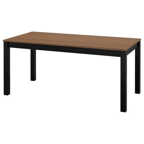 ＊202601 ?LHULT オールフルト テーブル ブラック/ブラウン 170x80 cm アッシュ材 エレガンス 広々 IKEA イケア おしゃれ 新生活 ダイニング お手入れ簡単 606.007.87