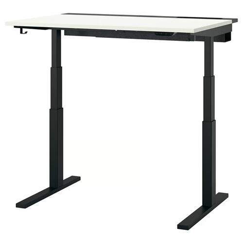 ＊202601 MITTZON ミッツォーン デスク 昇降式 100V ホワイト/ブラック 120x80 cm 快適 機能性 頑丈 耐久性 IKEA イケア おしゃれ 新生活 ケーブル収納 電動 衝突感知 495.275.57
