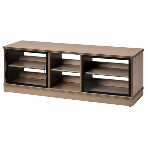 ＊202602 LANESUND ラーネスンド テレビ台 グレーブラウン 161x47x55 cm シンプル 頑丈 耐久性 IKEA イケア おしゃれ 新生活 ガラス扉 配線口 高さ微調節 304.665.54