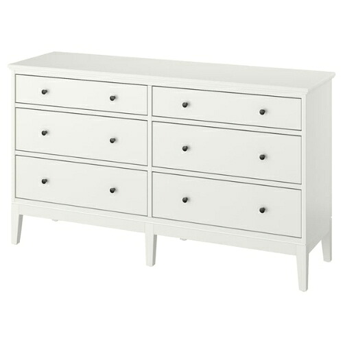 ＊202602 IDAN?S イダネス チェスト（引き出し×6）ホワイト 162x95 cm 収納 簡単 組み立て IKEA イケア おしゃれ 新生活 幅広 ソフトクロージング 壁固定用キット 904.587.11