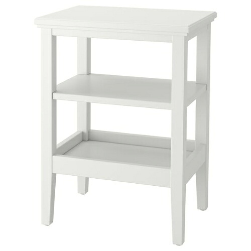 ＊202602 IDAN?S イダネス サイドテーブル ホワイト 46x36 cm 収納 簡単 組み立て IKEA イケア おしゃれ 新生活 コンパクト 棚2段 804.960.49