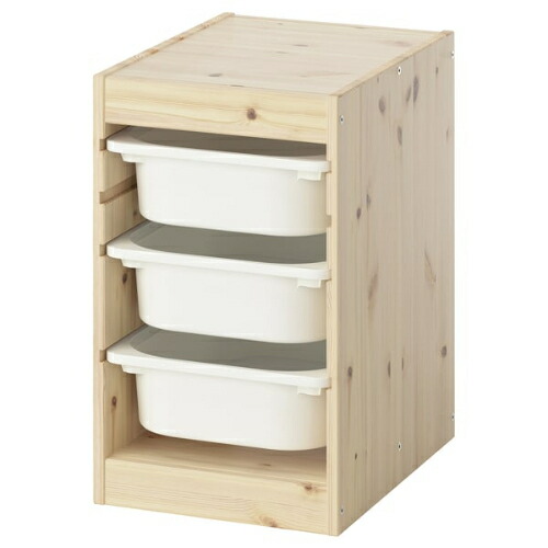 ＊202602 TROFAST トロファスト 収納コンビネーション ライトホワイトステインパイン/ホワイト32x44x53 cm 収納 IKEA イケア おもちゃ収納 おかたづけ 家具 おしゃれ 新生活 整理棚 棚 収納ボックス 子供部屋 収納家具 795.841.79