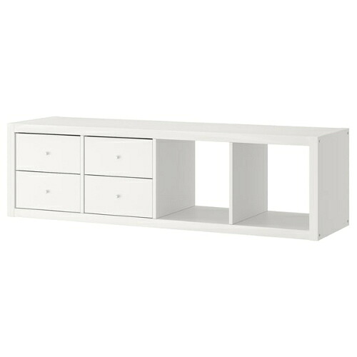 ＊202602 KALLAX カラックス シェルフユニット インサート2個付き ホワイト 42x147 cm 収納 IKEA イケア おしゃれ 新生活 家具 592.782.94