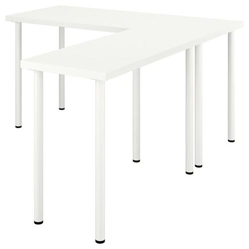 ＊202603 LAGKAPTEN ラグカプテン / LINNMON リンモン L字形デスク ホワイト 140x160 cm IKEA イケア おしゃれ 新生活 家具 496.279.72