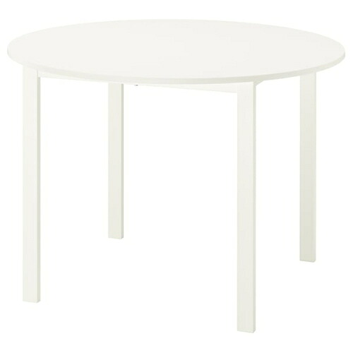 ＊202603 VIHALS ヴィーハルス テーブル ホワイト/ホワイト 107 cm IKEA イケア おしゃれ 新生活 家具 円形 安定性 耐久性 295.899.71
