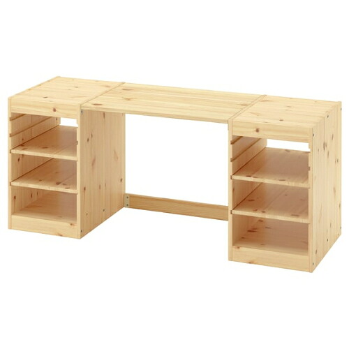 ＊202603TROFAST トロファスト デスク 棚付き ライトホワイトステインパイン 124x44x53 cm収納 IKEA イケアおもちゃ収納 おかたづけ 家具おしゃれ 新生活 整理棚 棚子供部屋 収納家具396.139.37｜PRAY LIV 店