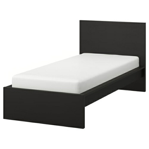 ＊202603 MALM マルム ベッドフレーム ブラックブラウン/ルーローイ 90x200 cm IKEA イケア おしゃれ 新生活 家具 寝具 すのこ すっきり 490.095.65