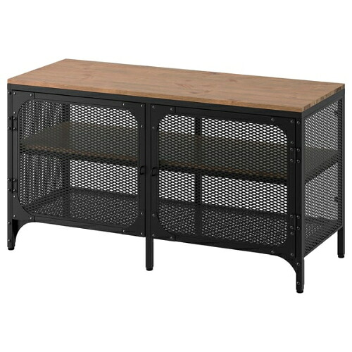 ＊202603 FJ?LLBO フィエルボ テレビ台 ブラック 100x36x54 cm IKEA イケア おしゃれ 新生活 家具 スチール製 多用途 705.013.10