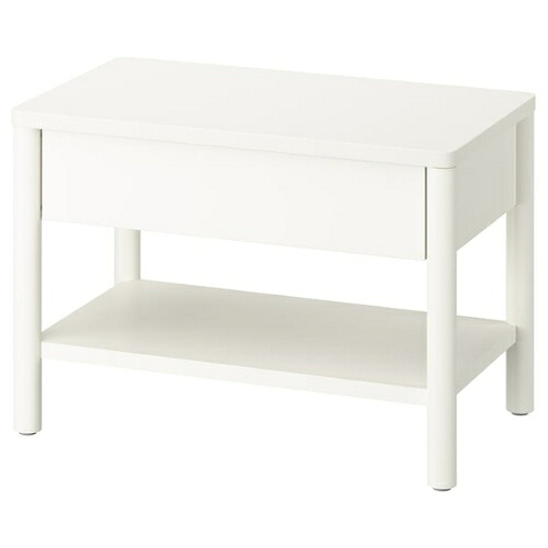 ＊202603 TONSTAD トンスタード サイドテーブル オフホワイト 64x40 cm IKEA イケア おしゃれ 新生活 家具 収納 ソファテーブル リビングテーブル 引き出し 棚 005.284.74