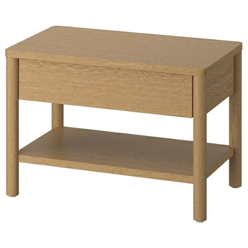 ＊202603 TONSTAD トンスタード サイドテーブル オーク材突き板 64x40 cm IKEA イケア おしゃれ 新生活 家具 収納 ソファテーブル リビングテーブル 引き出し 棚 605.284.71