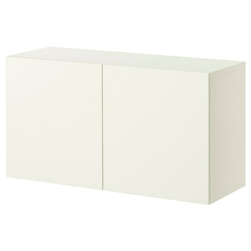 ＊202603BEST? ベストー シェルフユニット 扉付 白いこと/ラップヴィーケン 白いこと 120x42x64 cmIKEA イケア今めかしい 新やって行く調度品 納める モビール棚 吊り下げ392.213.12