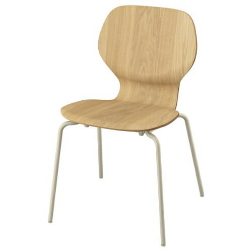＊202603 SK?LSTA スコールスタ チェア オーク材突き板/チューブ状金属/ライトグレーベージュ IKEA イケア おしゃれ 新生活 家具 椅子 ダイニング 796.128.08