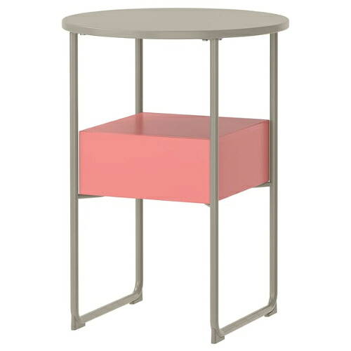 ＊202603BLANKH?LLAN ブランクヘラン 臥榻サイドテーブル ベージュ/サクラ色IKEA イケア今めかしい 新生きて行く調度品 納める 抽き出し 臥榻御部屋 臥し所906.210.00