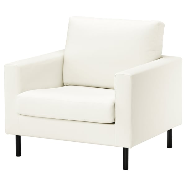＊202603 SALTSJ?BADEN サルトショバーデン パーソナルチェア ブレキンゲ ホワイト バンカビー 16 cm メタル/ブラック IKEA イケア おしゃれ 新生活 家具 ソファ 1人掛け シンプル 快適 796.227.08